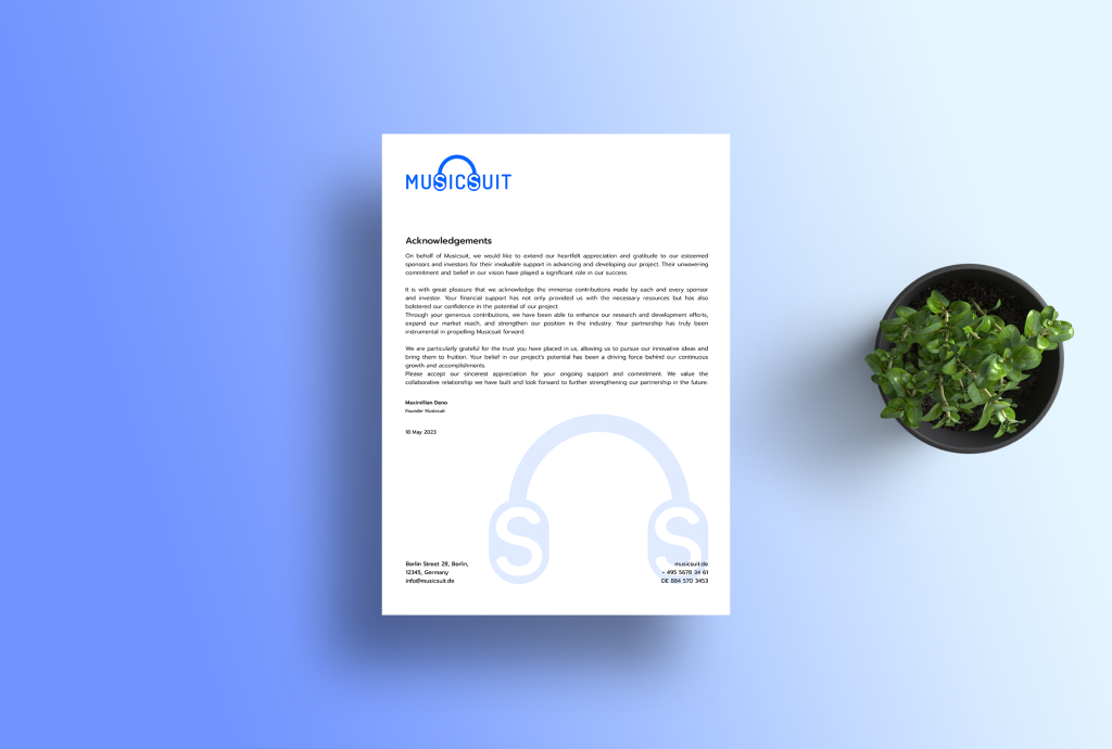 Логотип и фирменный стиль для Musicsuit - нейросеть сервис для бизнеса — изображение 4